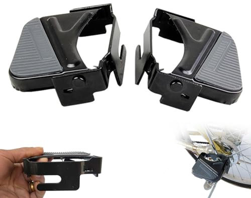 BAYINBROOK Fahrrad-Rücksitzkissen mit Rückenlehne,Sicherheit für Fahrrad-Rücksitzkissen Armlehne Fußstütze,Komfortables Sitzkissen für Kinder Oder Erwachsene (Pedal)