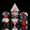HNCCESG DND Würfelset aus Metall, Drache D&D Würfel 7 Stück für Dungeon und Dragons MTG RPG,Metallwürfel mit Drachen-Würfelbox (schwarz-roter Drache)