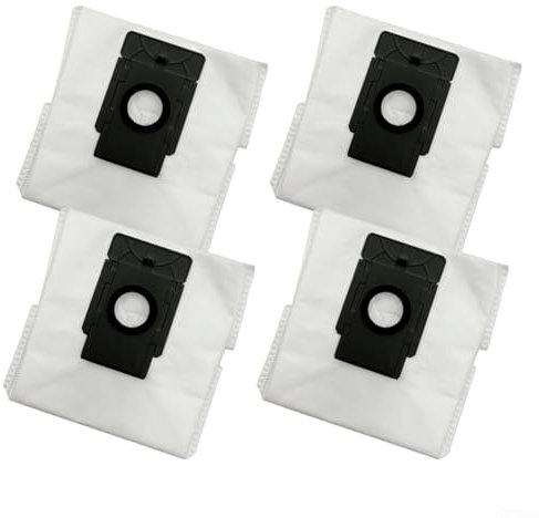 URPIZY Lot de 10 sacs à poussière de 4 L compatibles avec aspirateur robot EZVIZ avec RC3 Plus RE4 Plus RE4+ RE5 Plus, lot de 10 sacs de remplacement sans outil de 90 jours d'utilisation (lot de 4)