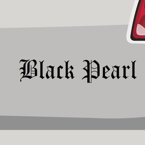 Stickerfreaks Aufkleber - Black Pearl Spruch Schriftzug - Sticker, Folienaukleber für Auto, Motorrad, Fahrrad, Laptop, LKW (15x3cm | Rot)