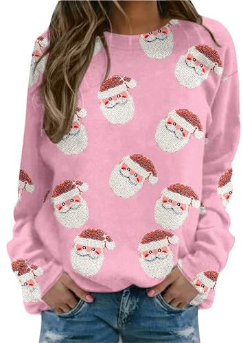 Générique Pull de Noel Lumineux Femme,Ensemble Vetement Noel Famille,Pull Noel Femme Verre de Vin Noel pour Femme Pas Cher Sweat Fantaisie Femme Pull Rigolo Noel Idee de Cadeau de Table pour Noel