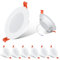 ChangM LED Einbaustrahler Ultra flach 8W 68-80mm Deckenspots 230V IP44 Warmweiß 2700K, Deckenspots für Wohnzimmer, Küche, Bad, Toilet, 6er Set