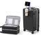 Hanke 20 Inch Cabin Suitcase with Combination Lock and Cup Holder Top Opening Hard Shell Suitcases Travel Luggage with Wheels, Jet Black