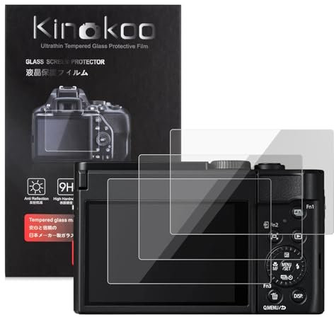 Kinokoo Protection D'écran pour Panasonic Lumix DC-TZ99/LX100/LX100 II Appareil Photo - 0,25 mm 9H Dureté DC-TZ99 LX100 LX100 II Film en Verre Trempé - Anti-Tayures et Sans Bulles (3 Pièces)