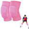 Shengruili Ginocchiere elastiche per pallavolo, 1 paio di ginocchiere in spugna anti-collisione, per ginocchia, per pallavolo, jogging, basket, tennis, football, arti marziali