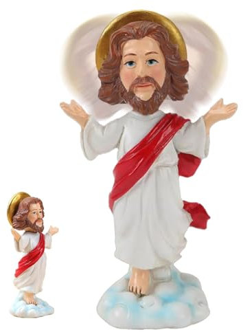 Wackelkopf-Figuren - Jesus Christus Armaturenbrett-Figur | Jesus Wackelkopf Auto Armaturenbrett | Religiöse Statue Armaturenbrett Sammlerstück Wackelkopf | Exquisite Symbolische Dekorationsfiguren für