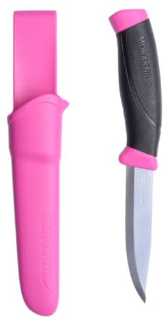 Morakniv Outdoor Messer mit Scheide - Mora Companion S Cerise - Jagdmesser Feststehende Klinge aus Edelstahl - 2,5 mm - Hergestellt in Schweden - Survival Messer für Camping & Jagd