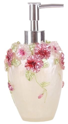 Seifenspender, 10oz/300 ml Handseife -Spender, Florale nachfüllbare Lotionflasche, Harzhand mit Pumpe