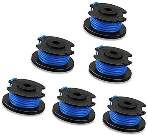 Vuzmode String Trimmer Replacement Spool Line, 0.065 Autofeed Replacement Spools, for Ryobi, One+ AC14RL3A 18V, 24V, 40V, Cordless String Trimmer Weed Eater Spools Line (6 Pack Spools) lawn mower spo