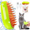 KatzenbüRste mit Dampf,3-In-1 Dampfbürste Katze Grün Steamy Brush Katze Dampfbürste für Katzen mit Spray Katzenbürste mit Wasser Katzen Dampfbürste Pflegebürste für Katzen und Hunde zur Haarentfernung