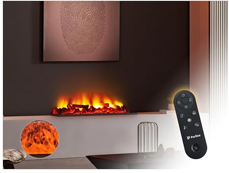 Chimenea Decorativa eléctrica de Vapor de Agua con Llama simulada 3D simulada FIRECOOL Rustic 70 Purline