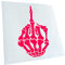 Kiwistar - Autoaufkleber - Neonpink - 16x10cm Mittelfinger Skelett Hand Aufkleber für Auto, Laptop, Fahrrad, LKW, Motorrad Mehrfarbig JDM Decal Racing