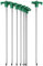 com-four® 8X Zelt-Heringe aus Stahl 250mm x Ø 7mm - Lange und robuste Erdnägel mit Halterung aus Kunststoff - Felsboden-Hering für Camping und Outdoor - ideal für normalen und harten Boden