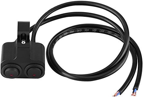 2,5 cm moto manubrio doppio controllo interruttore faro faretto interruttori on/off con spia luminosa