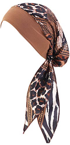 YONKOUNY Kopfbedeckung Chemo Damen Elegante Sommer Elastic Bandana Kopftuch Wrap Headscarf Beanie Hut Kopftuch Schal Turban für Haarverlust Krebs Chemotherapie (#11)