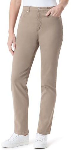 Gloria Vanderbilt Amanda Classic High Rise Tapered Jean Petite, Noisette, 34 Court Femme