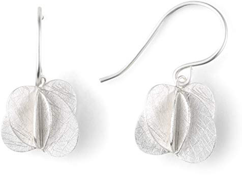 Heideman Ohrringe Damen Rota - Ohrhänger aus Edelstahl - Silber Gold farbend matt gebürstet - Ohrstecker hängend für Frauen im Flora Design - Morderner Ohrschmuck