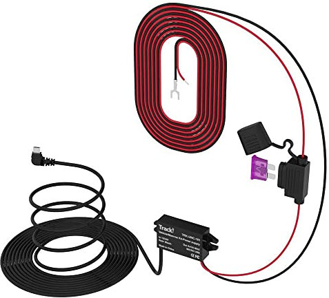 12-24 Volt to Micro USB Vehicle Car Marine Wiring Cable & Power stabilizer Kit for Tracki GPS Tracker - or for dashcam, Dashboard Camera