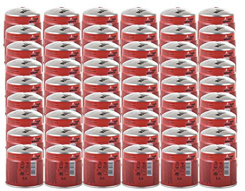 Alpen Camping 48 Stück Piercable 190G Gaskartuschen mit internem Leckagebegrenzer für Herde, Lampen, Lötlampen