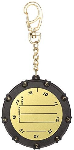 Yosoo Health Gear Scorer Zähler, 18 Löcher Verstellbarer Score Keeper, Langlebiger Golflochzähler aus Kunststofflegierung Score Stroke mit Clip-Schlüsselbund