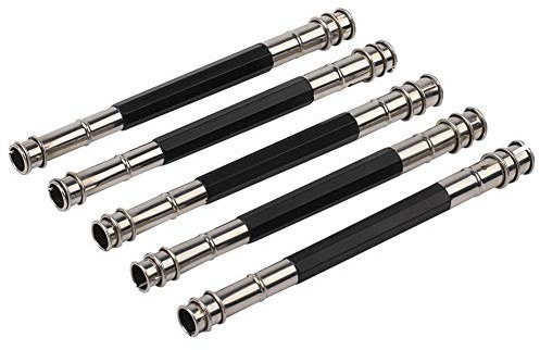 Zhongtou 5 Stück Bleistiftverlängerung, Doppelkopf, Metall, kurz, Verlängerung, Bleistifte, verstellbar, für Skizzen, Farben, Kugelschreiber, Kohle, Verlängerung, Schulbedarf