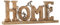 GILDE Deko Holz Buchstaben Schriftzug Home - gefertigt aus Holz Aluminium - Breite 58,5 cm Höhe 23,5 cm, Naturfarben