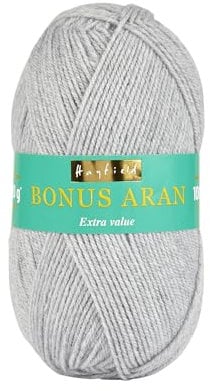 Hayfield Bonus Aran-Garn, Hellgrau-Mix (814), 100 g