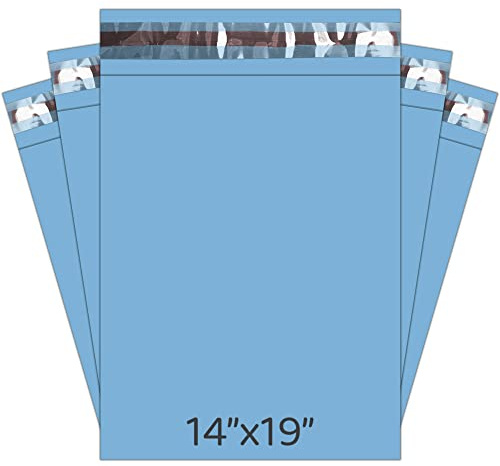 Mailing Bags, YUNJU Shipping Poly Postal Self Seal Bags in Size 14 x 19 Inch Size Small Mailing Bags Postage Packaging Bags 356mm to 483mm Blue 10 Pack