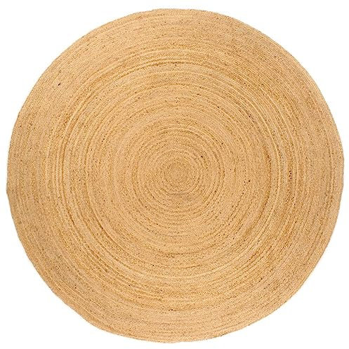 vidaXL Teppich Jute Geflochten Handgefertigt Wohnzimmerteppich Juteteppich Handwebteppich Bodenmatte Schlafzimmer Wohnzimmer Flur 180cm Rund