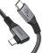 XAOSUN USB 4 Cable for Thunderbolt 4 Right Angle 1.8M, 240W PD3.1 Charging USB C Thunderbolt Cable 90 Degree,40Gbps Data Transfer,8K/5K@60Hz&Dual 4K Display for MacBook Pro, iPad Pro, iMac,Docks