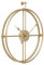 LW Collection Wanduhr Alberto Gold 60cm - Große industrielle Wanduhr Metall - Moderne Wanduhr - Leises Uhrwerk - Stille Uhr