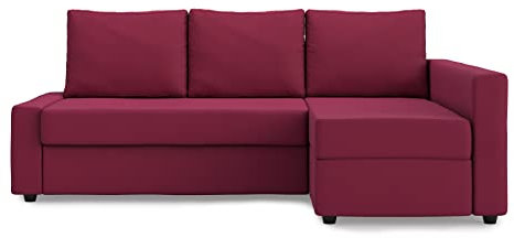 MASTERS OF COVERS Ersatzsofabezug für IKEA Friheten Ecksofa Links/Rechts Chaise, Individuelle Passform, Sofaüberwürfe, 230 x 68/151 x 66 cm (Polyester, Granatapfel)