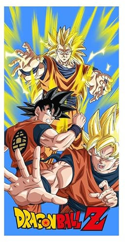 Arlis DB-1507T, Unisex-Kinder DRAGON BALL – Mikrofaser-Handtuch, Poolhandtuch, Kinderhandtuch, Kinderdruck, 70 x 140, Toalla Dragon Ball Z, único -