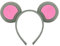 Oblique Unique® Haarreifen Maus Ohren Mäuschen Haarreif für Fasching Karneval Motto Party Kostüm Accessoires