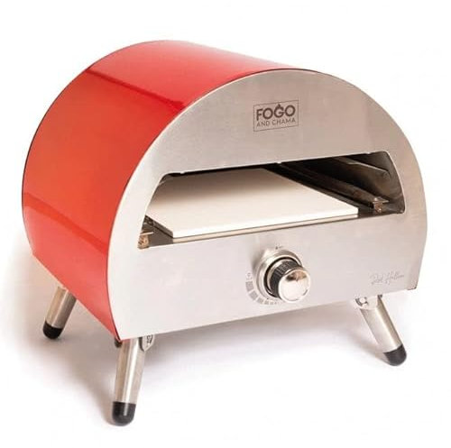 Fogo & Chama Pizza Oven Gas Red Hellion with Free Rain Cover