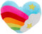 Herzkissen, 1 Stück Herz Kissen Kinderzimmer, Regenbogen-Herz Sofa-Rückenkissen Kinderkissen Herzkissen Körperkissen Für Kinder Herzkissen Für Mädchen Kissen Couch SüßECute für Wohnzimmer Sof