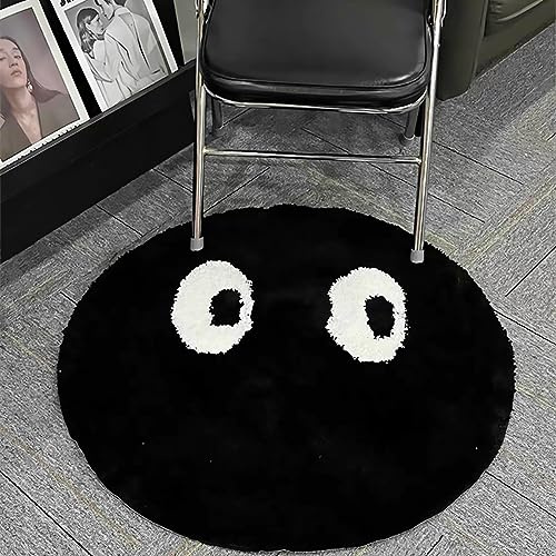 LEVINIS Runder Teppich für Badezimmer, lustige, niedliche Augen, Dekor-Teppich, Akzent-Überwurf für Schlafzimmer, Wohnzimmer, Schlafsaal, Büro, Hotel, 80 cm