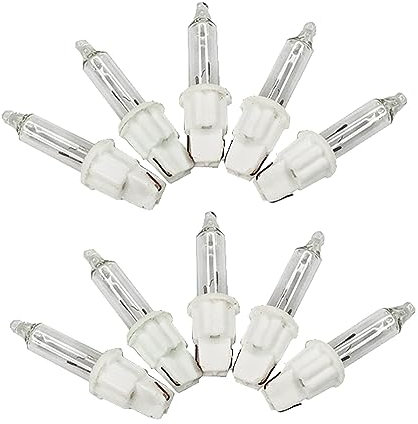ShuoHui Ersatzbirne/für Minilichterketten, Glühlampe, / 7V, 0.9W / Blister/Steckfassung, Warm weiß 10LM (10)