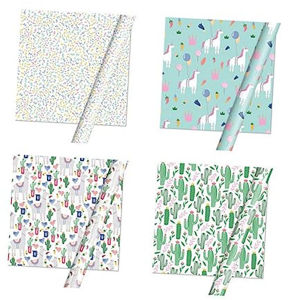 ifundom 10st Geschenkpapier Hochzeitspapier Geschenkverpackung Papierverpackungen Blumen Alpaka Baby