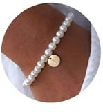 TINGN Perlenarmband, 16 K vergoldet, zierliche Buchstabenarmbänder für Frauen, Armband Damen Buchstabe I, kundengebundene Geschenke für Armbänder Damen, Mädchen, kundengebundene Schmuckgeschenke Ideal