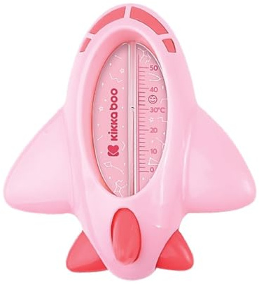 Kikkaboo Wasserthermometer Flugzeug, Badethermometer für ein sicheres Baden pink