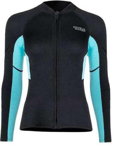 Damen Neoprenanzug Top 1.5mm Neoprenanzüge Jacke Thermal Langarm Tauchanzug für Frauen Surfen Schwimmen Schnorcheln Tauchen XS Größe
