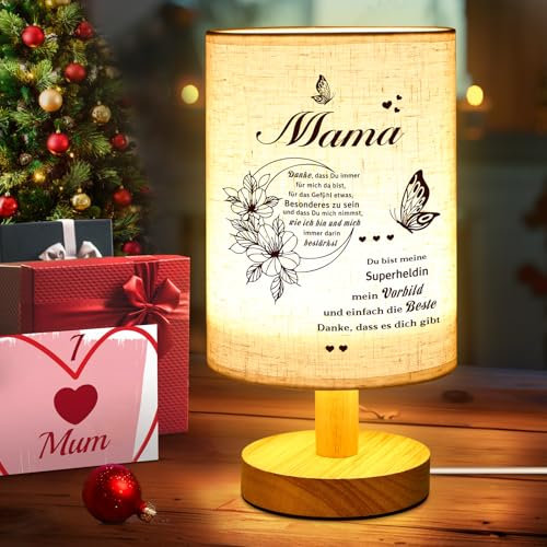Linkax Geschenke für Mama Oma, Geburtstagsgeschenke für Mama Oma, Dekorative Nachttischlampe Tischlampen mit Spruch, Mutter Oma Schwiegermutter Geschenk, Muttertagsgeschenke Weihnachtsgeschenke