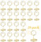 Jinsion 20 Stück Tischkartenhalter Gold,Menükartenhalter Gold,Gold Metall Hochzeit Tischkartenhalter,Kartenhalter Tisch,Fotohalter Gold,Tischnummern Halter Gold für Hochzeiten Party Restaurant Tisch