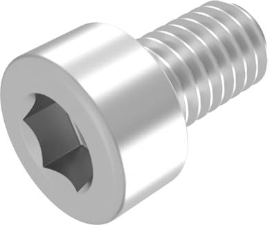 SECCARO Vite cilindrica M3 x 5 mm, in acciaio inox V2A VA A2, DIN 912/ISO 4762, filettatura totale, 20 pezzi
