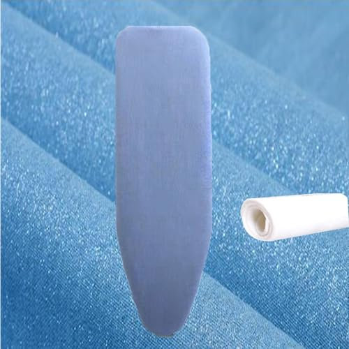QSPNVFB Bügeltischbezug Für Dampfbügelstation 95x30 cm Universal Bügeltischbezug, Baumwolle Bügelbrettbezug, Ersatzbezug Für Bügelbrett, Thermo Reflect(Blue,95x30 cm/13x38 in)