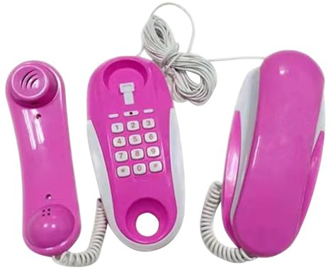Obesntln Telefono Giocattolo Interfono - Giocattolo Interfono con Cavo Telefonico, Telefono Cellulare Realistico | Telefono Giocattolo per Ragazze con Squilli Reali, Interfonico per Telefono da Gioco