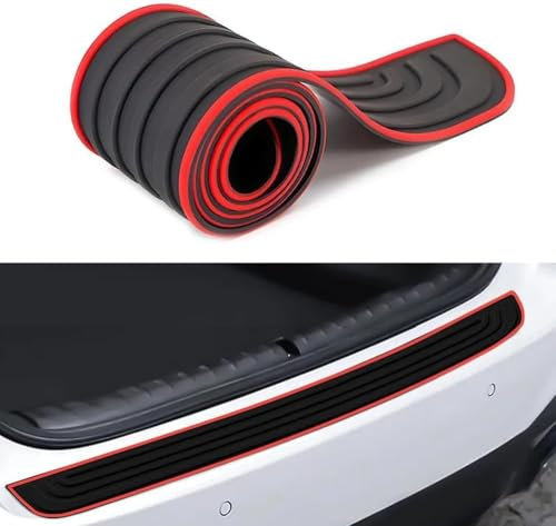 Stoßstangenschutz Aus Gummi für Hyundai Tucson Hybrid 2000-2018 2019 2020 2021 2022 2023 2024, Universal Schwellerschutz für den Kofferraum Ladekantenschutz Anti-Kratz Dekoration Aufkleber Zubehör