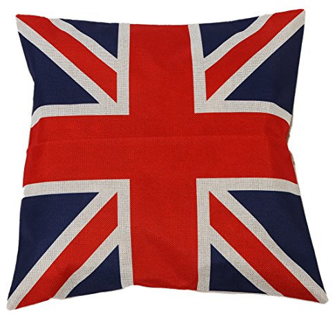 Haslbeck British Retro Stil Union Jack Fahne Dekokissen Case Kissenbezug