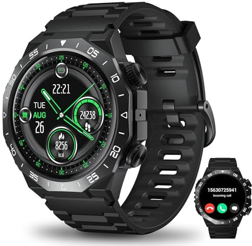 Montre Connectée Homme Femme ave Appel Bluetooth,1.39 HD Écran Tactile Intelligent,112+ Modes Sportifs,Etanche IP68 Montre Connectée Homme,SpO2/Cardiaque ave Sommeil/Podometre pour Android/iOS,2025